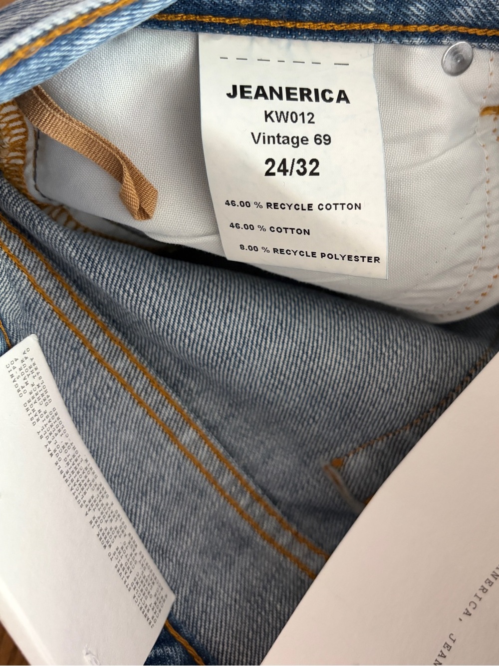 Jeanerica Kyoto Vintage 69 Low Rise Blue Wide Leg Jeans - Picture 14 of 17